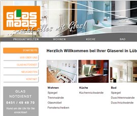 Screenshot der Glas Maas Website